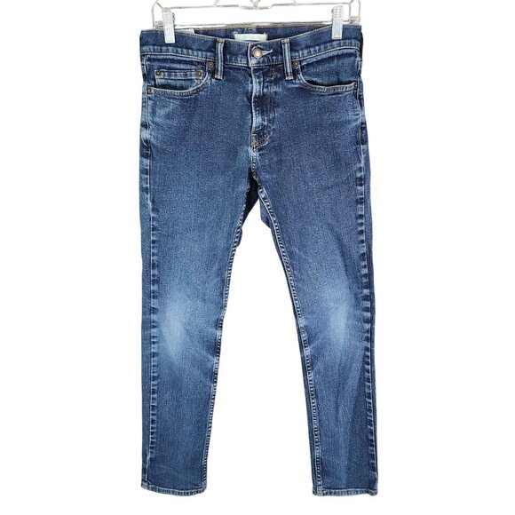 Mens Abercrombie & Fitch Skinny Jeans Blue Denim Stretch Size 29x30 - Picture 1 of 10